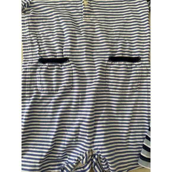 Ralph Lauren 24 Months Rompers Shortalls Blue Striped 2 Pieces Baby 2T - Picture 3 of 14